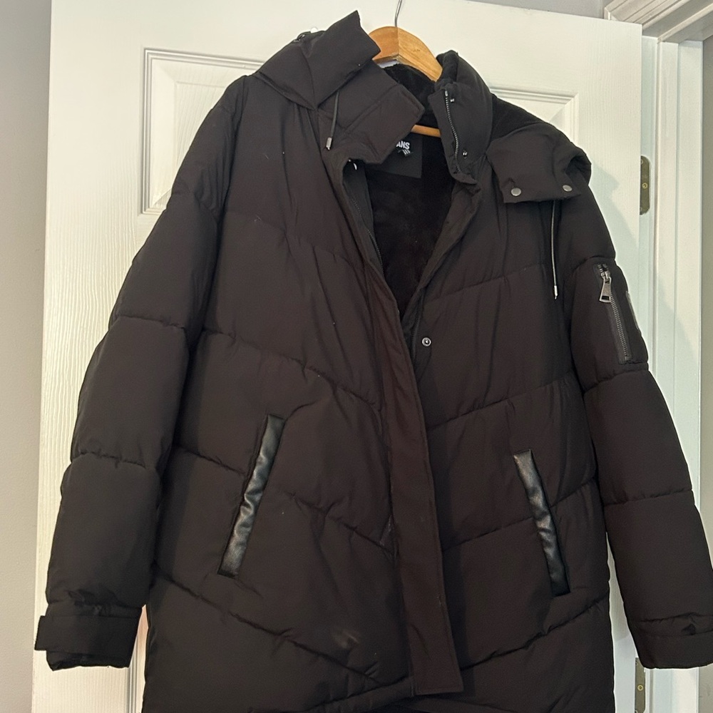 Black Puffer Jacket with Hood